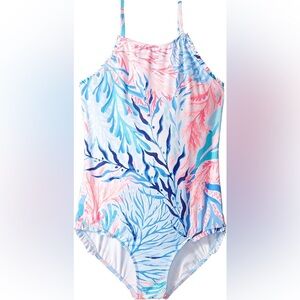 Lilly Pulitzer Girls Juliet UPF 50+ One Piece Swimsuit Size 7 GUC